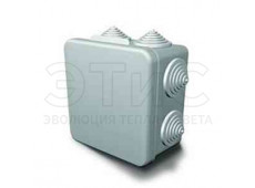 Коробка распределительная 100х100х55мм IP54 с отверстиями(8 муфт) Коробка распределительная 100х100х55мм IP54 с отверстиями(8 муфт)